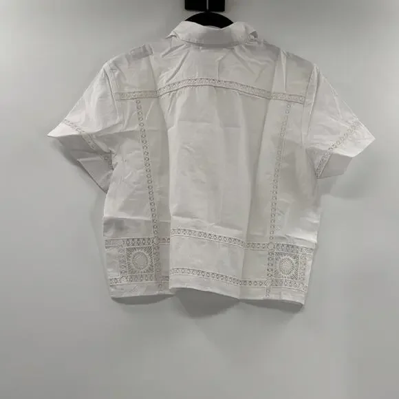 J.Crew Gamine eyelet-trim shirt - Picture 7 of 8